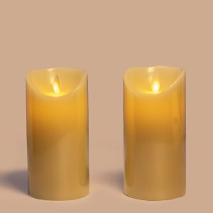 Flickering Flameless Led Candle (15cm), 3XAAA Battery Powered 2 pcs