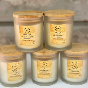 Kawa, Tamu, Raha, Maziwa and Pendo Scented Candle Set - 5pcs (300g each)